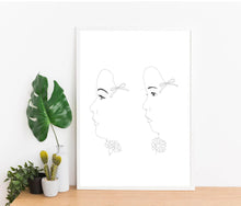 Load image into Gallery viewer, Detailed Side Profile Line Art Poster