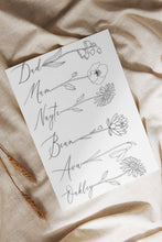 Load image into Gallery viewer, Personalized Birth Flowers in a Row