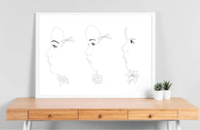 Load image into Gallery viewer, Detailed Side Profile Line Art Poster