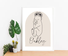 Load image into Gallery viewer, Birth Flower Arch Baby Name