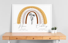 Load image into Gallery viewer, Boho Rainbow Birth Announcement
