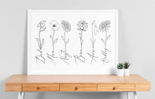 Load image into Gallery viewer, Personalized Birth Flowers in a Row