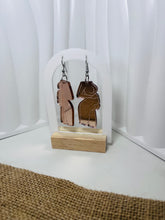 Load image into Gallery viewer, Rose Gold Silhouette Novelty Earrings
