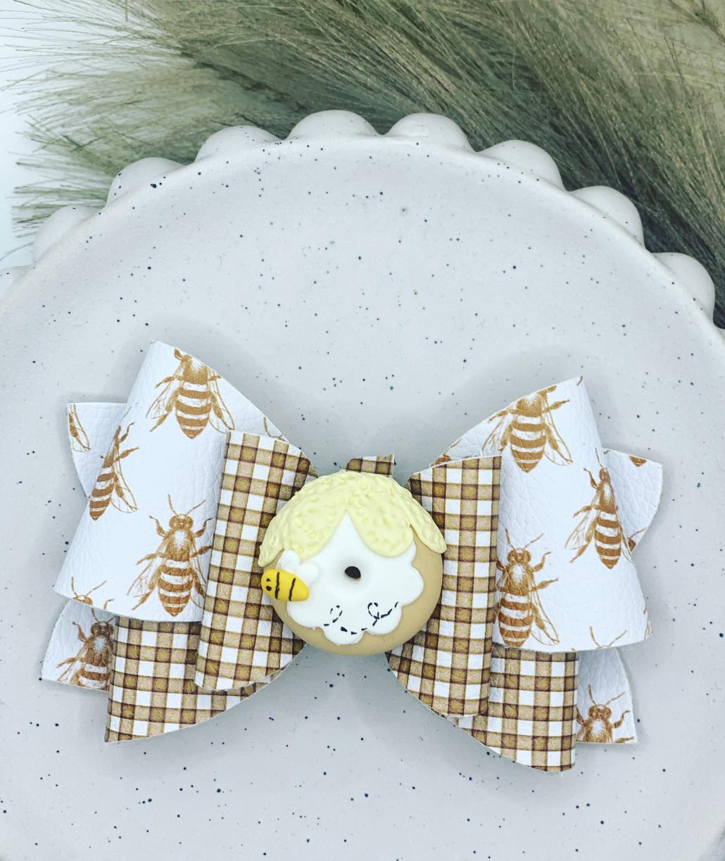 Honey Bees Donut 'Pebbles Clay Bow'