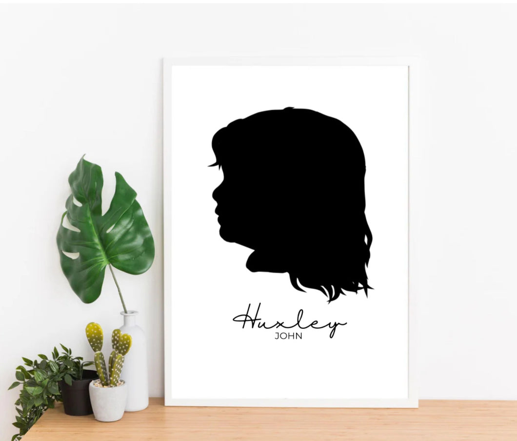 Silhouette Portrait Poster