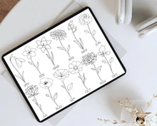 Load image into Gallery viewer, Side Profile Line Art Birth Poster
