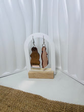 Load image into Gallery viewer, Rose Gold Silhouette Novelty Earrings
