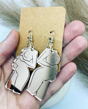 Load image into Gallery viewer, Rose Gold Silhouette Novelty Earrings
