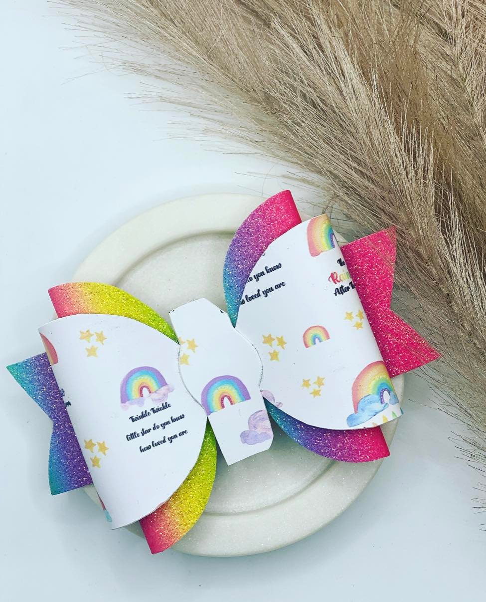 Rainbow Baby Bow
