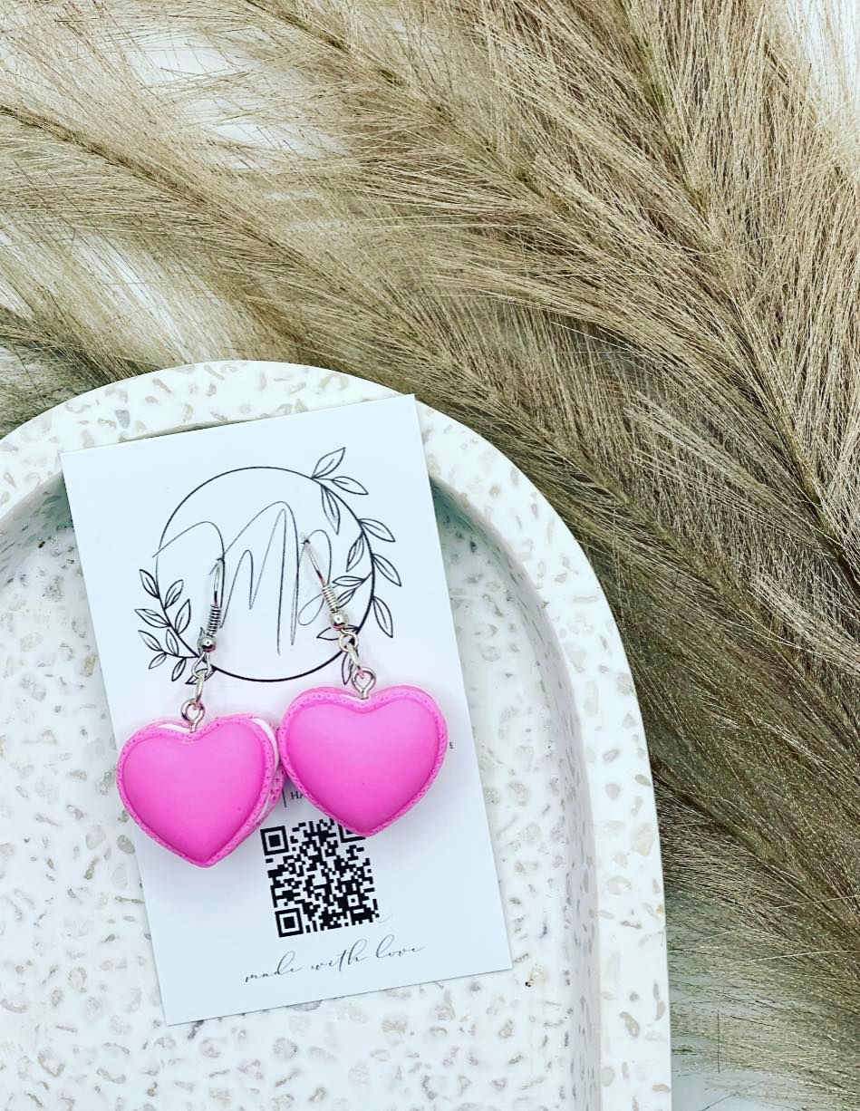 Heart Macaroon Novelty Earrings