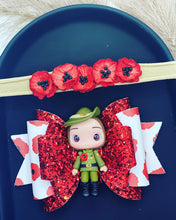 Load image into Gallery viewer, Remembrance Poppy Bows &amp; Headbands
