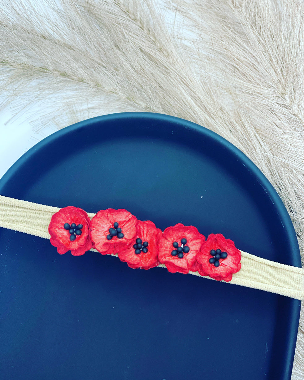 Remembrance Poppy Bows & Headbands